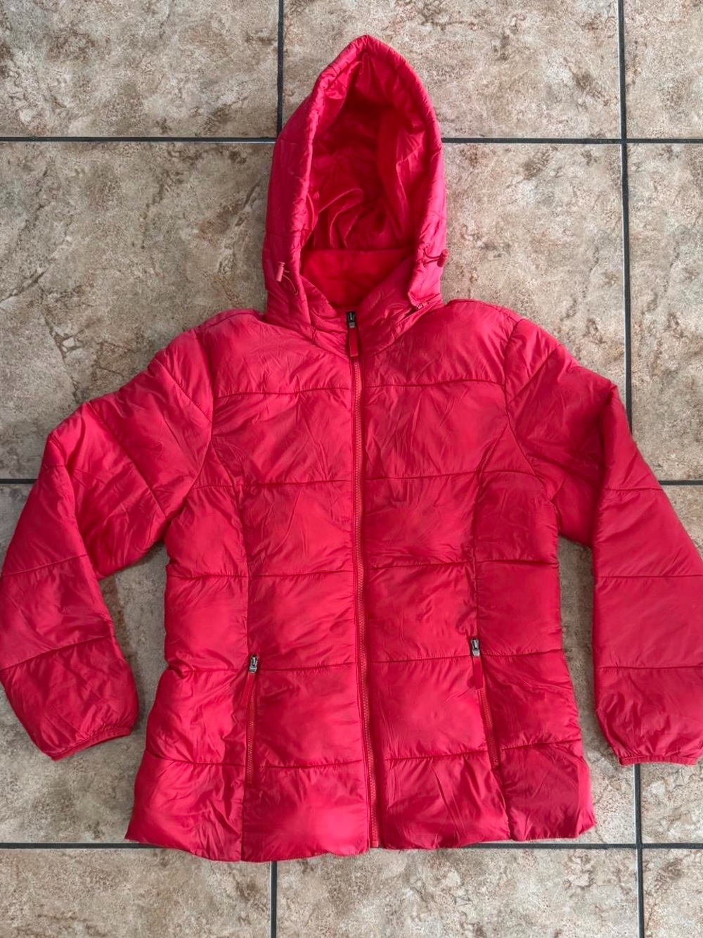 St John’s Bay JcPenney Red Hooded Puffer Jacket